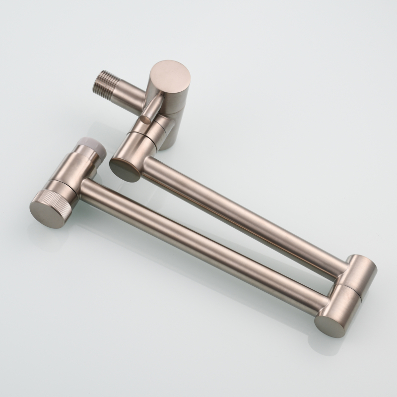 Tecmolog Wall Mount Kitchen Faucet, Brass 360 Rotatable Folding Lengthened  Sink Taps with Double Switch and Single Handle CT165NA/CT165/CT165R/CT165B