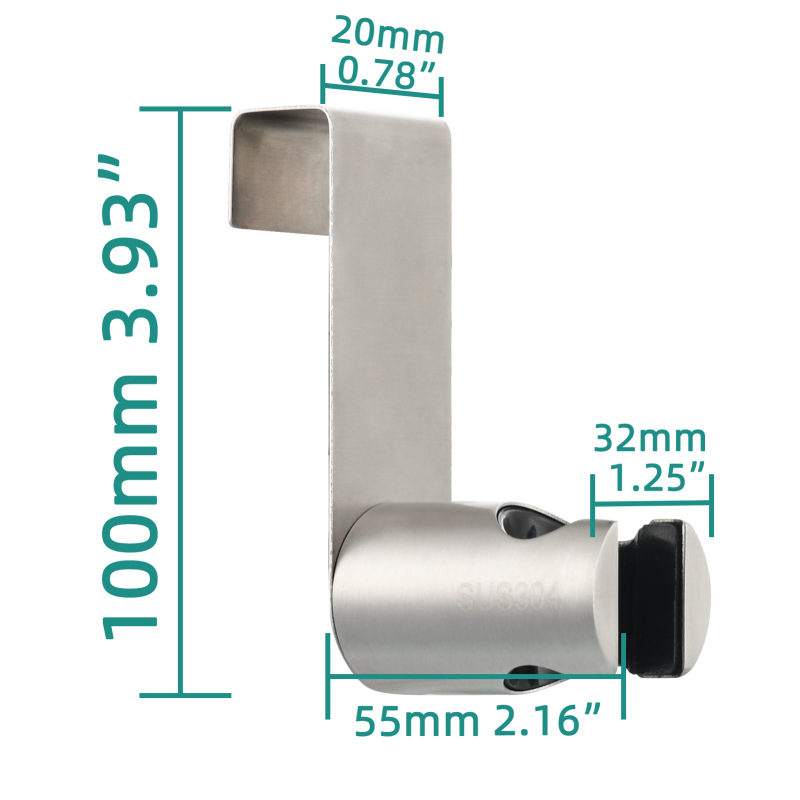 Tecmolog Stainless Steel Bidet Sprayer Holder(Showerhead holder), Wall Mounted/Hanging on for Toilet/Washroom