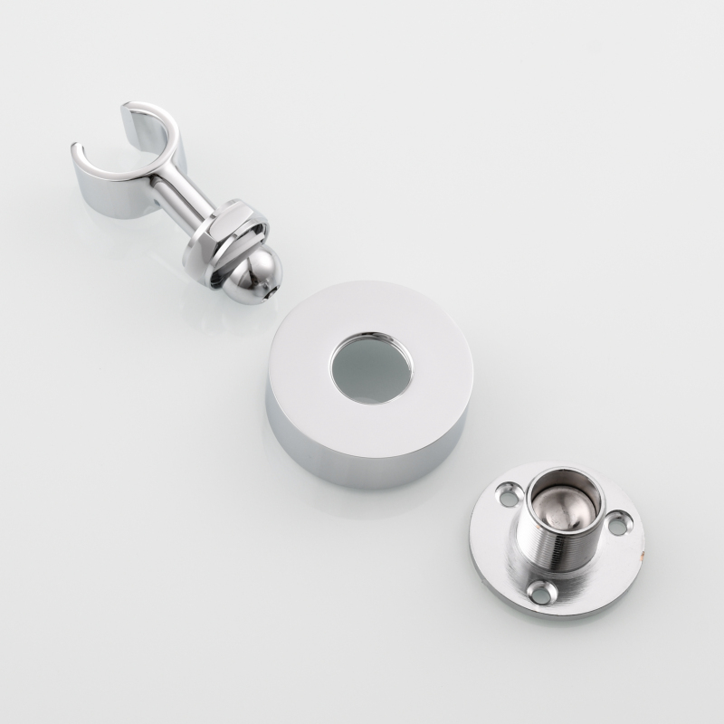 Tecmolog Nail Free Handheld Wall Mount Shower Holder Adjustable Bracket  for Bathroom Accessories,Chrome/Nickel