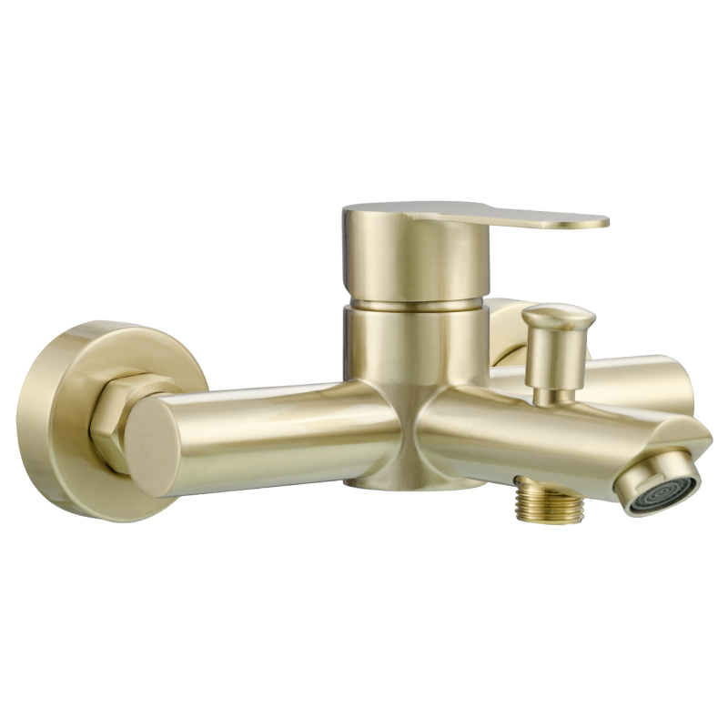 Tecmolog Stainless Steel Single Handle Bathtub Shower Mixer,Bath Tap Set,Brushed Gold