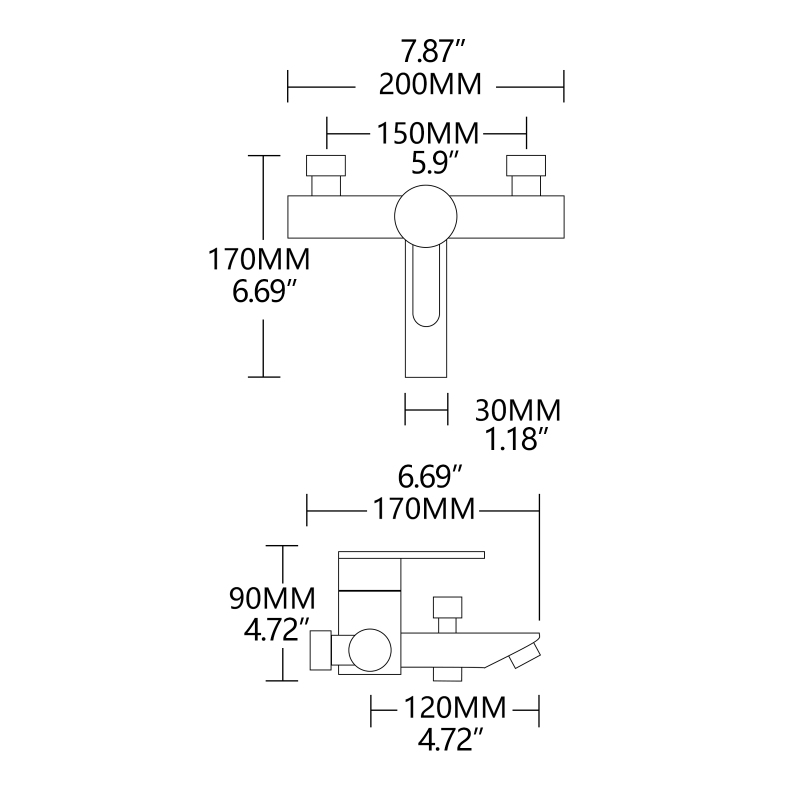 Tecmolog Stainless Steel Single Handle Bathtub Shower Mixer,Bath Tap Set,Brushed Gold