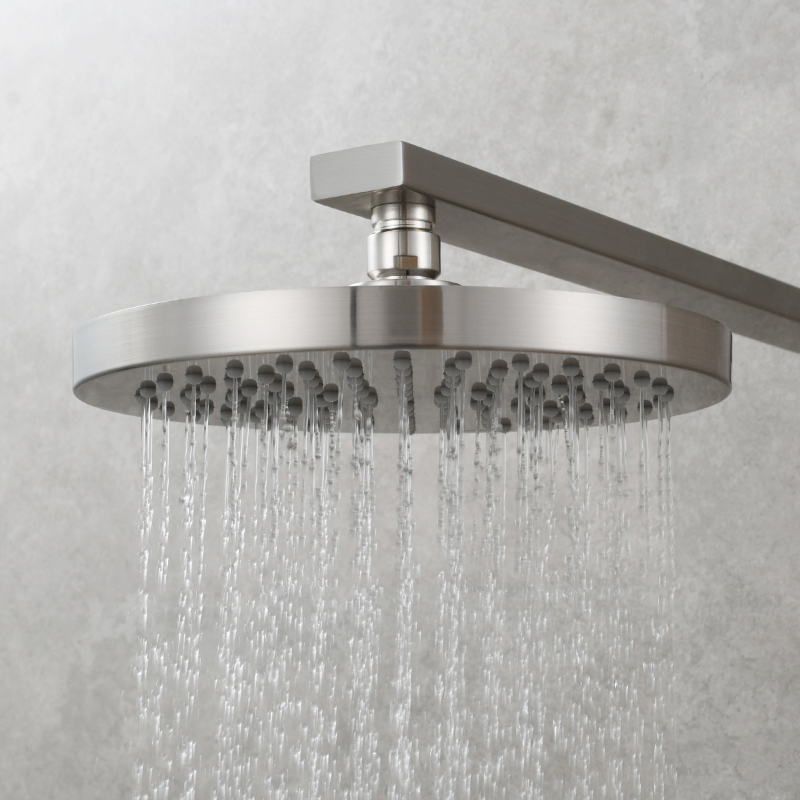 Tecmolog ABS Plastic 8 inch High Pressure Rainfall Shower Head,Adjustable Angles,Chrome,Nickel and Zirconium Gold