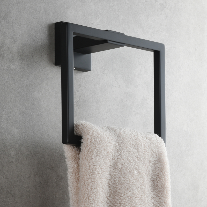 Tecmolog Stainless Steel Towel Ring and Toilet Paper Holder,Mirror Bathroom Hardware Bathroom Hand Towel Holder Wall Mounted