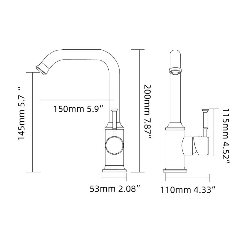 Tecmolog Brass Bathroom Deck Mount Chrome Hot and Cold Basin Faucet with Single Handle