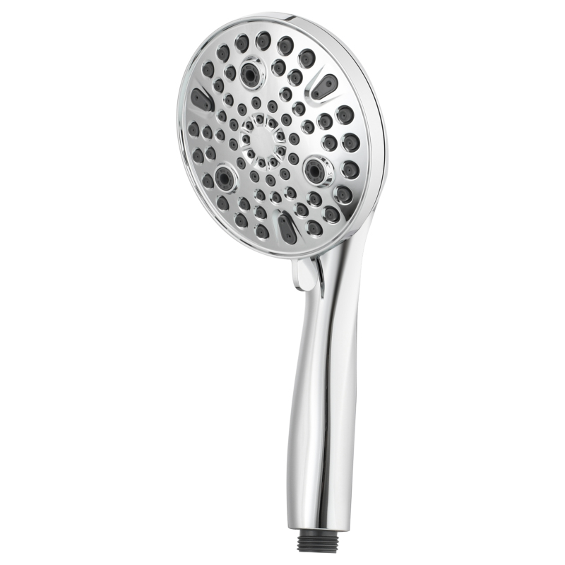 Tecmolog ABS Plastic Handheld Shower,Bathroom High Pressure Ten-Functions Showerhead,Chrome,Black,Brushed NickelmBS168