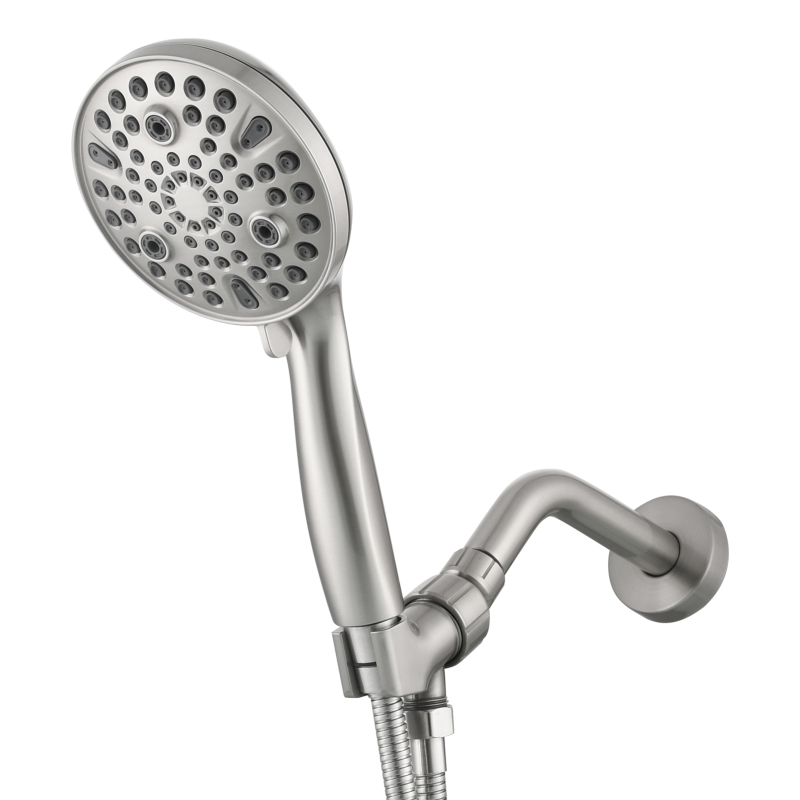 Tecmolog ABS Plastic Handheld Shower,Bathroom High Pressure Ten-Functions Showerhead,Chrome,Black,Brushed Nickel,BS168