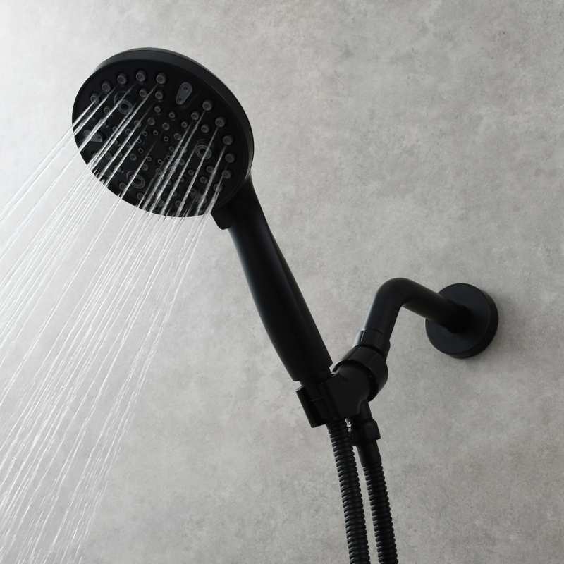 Tecmolog ABS Plastic Handheld Shower,Bathroom High Pressure Ten-Functions Showerhead,Chrome,Black,Brushed Nickel,BS168