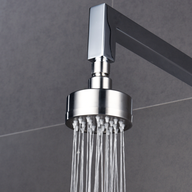 Tecmolog Stainless Steel Brushed Nickel Shower Head, Pressurized Water Saving and 360°  Rotate Shower Head