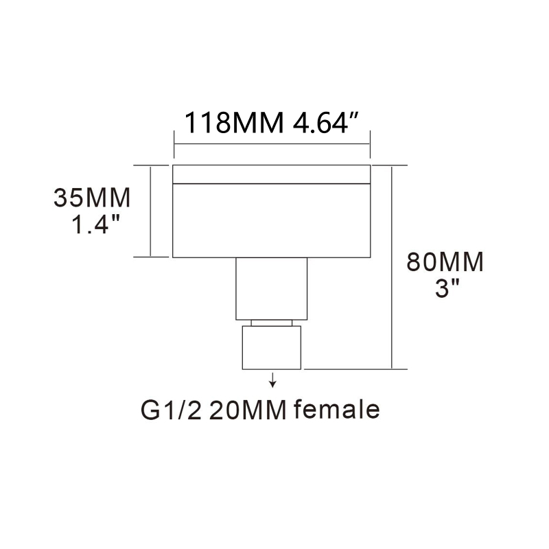 Tecmolog Stainless Steel Brushed Nickel Shower Head, Pressurized Water Saving and 360°  Rotate Shower Head