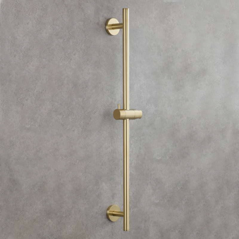 Tecmolog Brass 27.55-Inch Slide Bar with Adjustable Brass Shower Holder for Bathroom Wall Mount