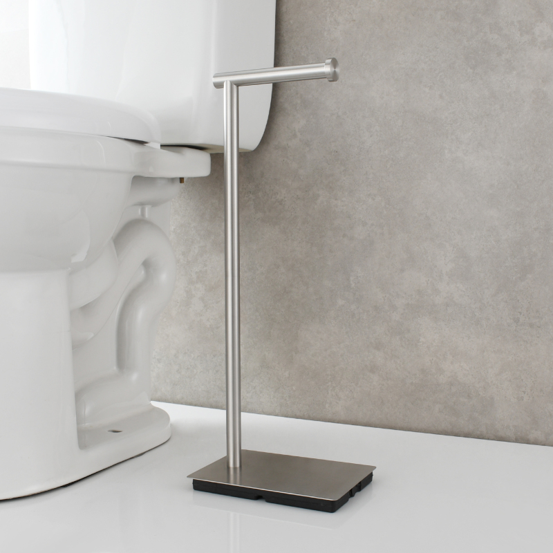 Tecmolog 304 Stainless Steel Free-standing Toilet Roll Holder with Reserve Function,SBH266B