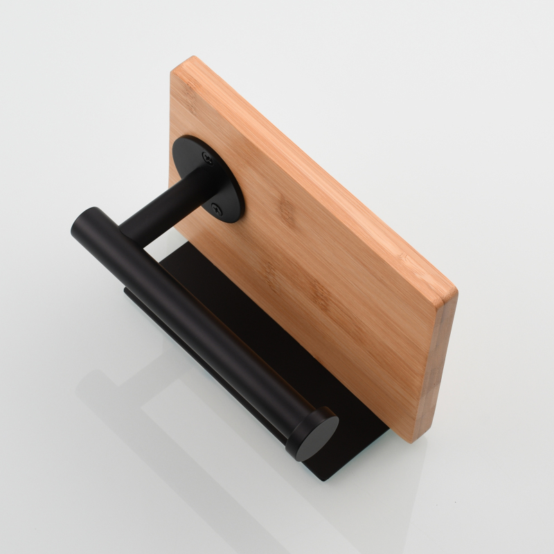 Tecmolog Stainless Steel Black Plank Paper Holder,Bathroom Tissue Storage Rack,SBH263B