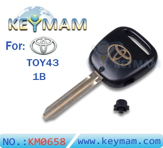 Toyota TOY43 1 button remote key shell