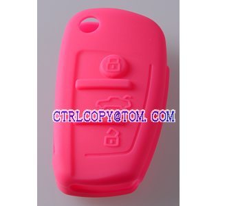 Audi A6 remote control Silica gel cover_red