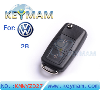 VW 2 button flip remote key shell