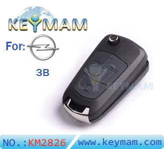 Opel 3 button flip remote key shell