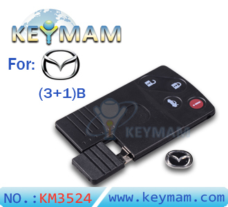 Mazda 3+1 button smart card shell