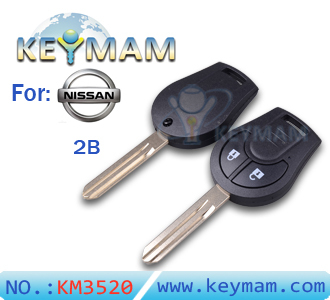 Nissan 2 button remote key shell