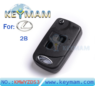 Lexus 2 button remote folding key shell