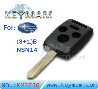 Subaru 3+1button remote key shell