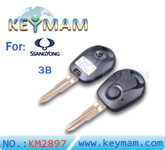 SsangYong 3 button remote key shell