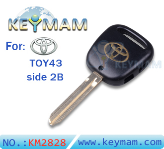Toyota TOY43 side 2 button remote key shell