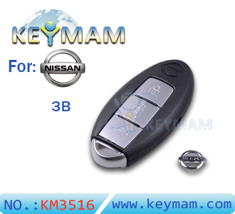 Nissan 3 button smart key shell