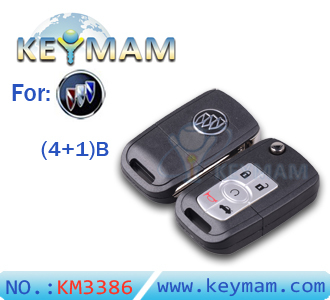 Buick LaCrosse 5 button flip remote key shell