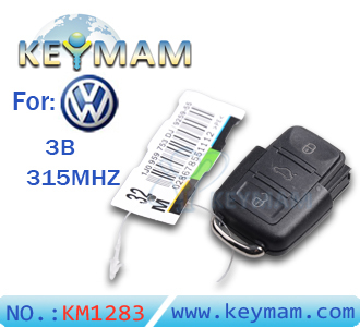 VW 3 button Remote 1 JO 959 753 DJ 315Mhz