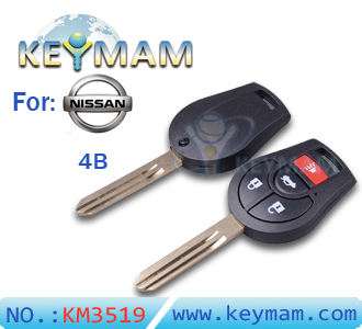 Nissan March 4 button remote key shell