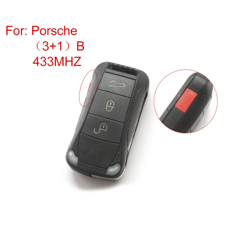 Remote Key 433MHZ 3+1 Button For Porsche