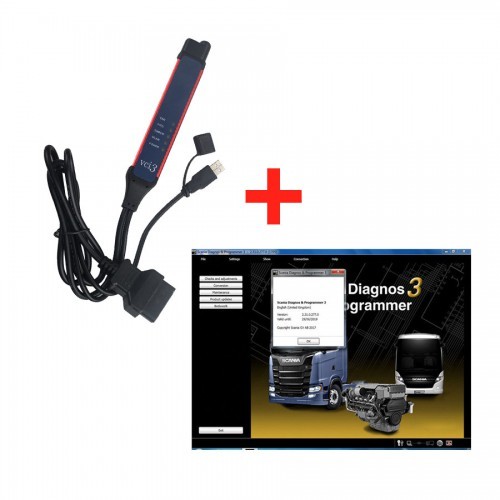 V2.35 Scania VCI-3 VCI3 Scanner Wifi Diagnostic Tool For Scania Truck Support Multi-language Win7/Win8/Win10