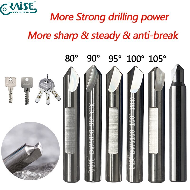 Locksmith Tools 90° 95° 100° 105° 80° Drill Bit Dimple Cutter milling cutter Compatible With SILCA Keyline JMA Key Copy Machine