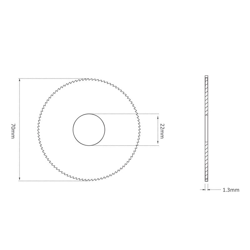 Wenxing 100A 100B Key Machine Cutter  0022C.C Carbide Milling Cutter Saw Blade 70x1.3x22 for Key Copy Duplicator Locksmith Tools