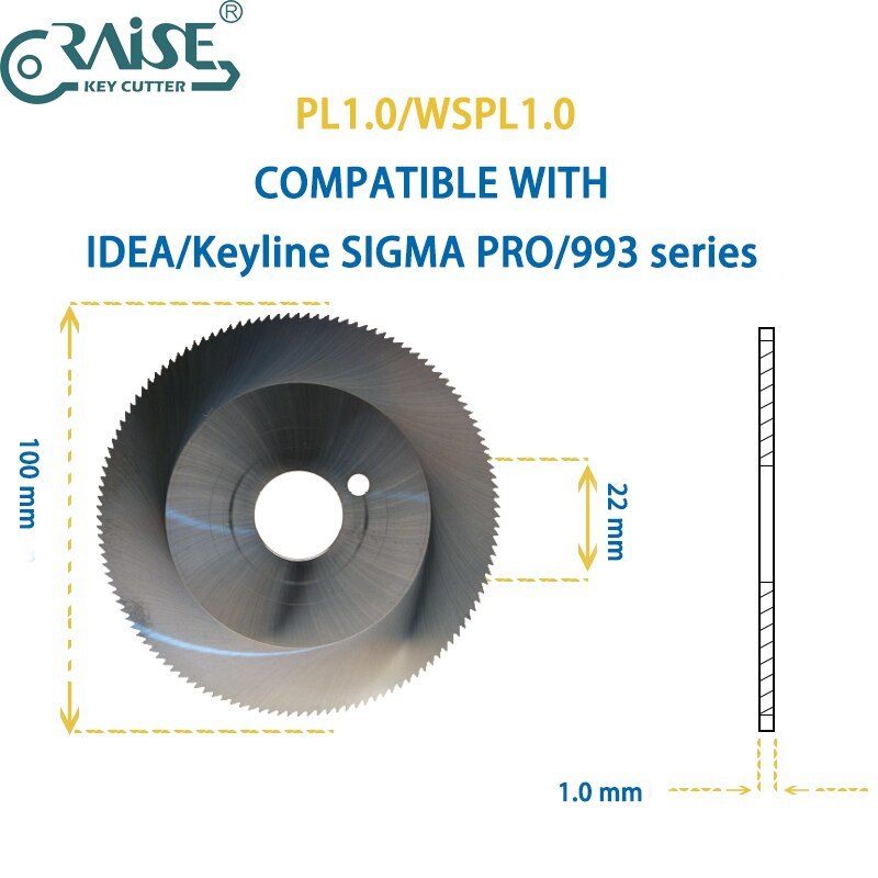 SILCA IDEA Keyline SIGMA 993 PL1.0 PL1.25 PL1.5 Carbide Slotter Saw Blade for Key Machine Locksmith Tools Aftermarket