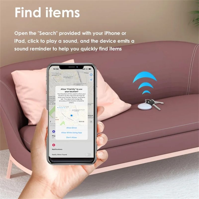 Itag Find My Locator Mini GPS Tracker Apple Positioning Anti-loss Device For Elderly Children And Pets Work With Apple Find My