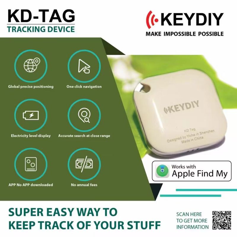 1/4pcs KEYDIY KD Tag Positioner Bluetooth for Tag Anti-loss Device  Anti-lost Elf Positioning Tracker Dog Cat Pet Key for IOS