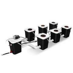 6-Site Bubble Flow Buckets -RDWC- Hydroponic System SuperCloset
