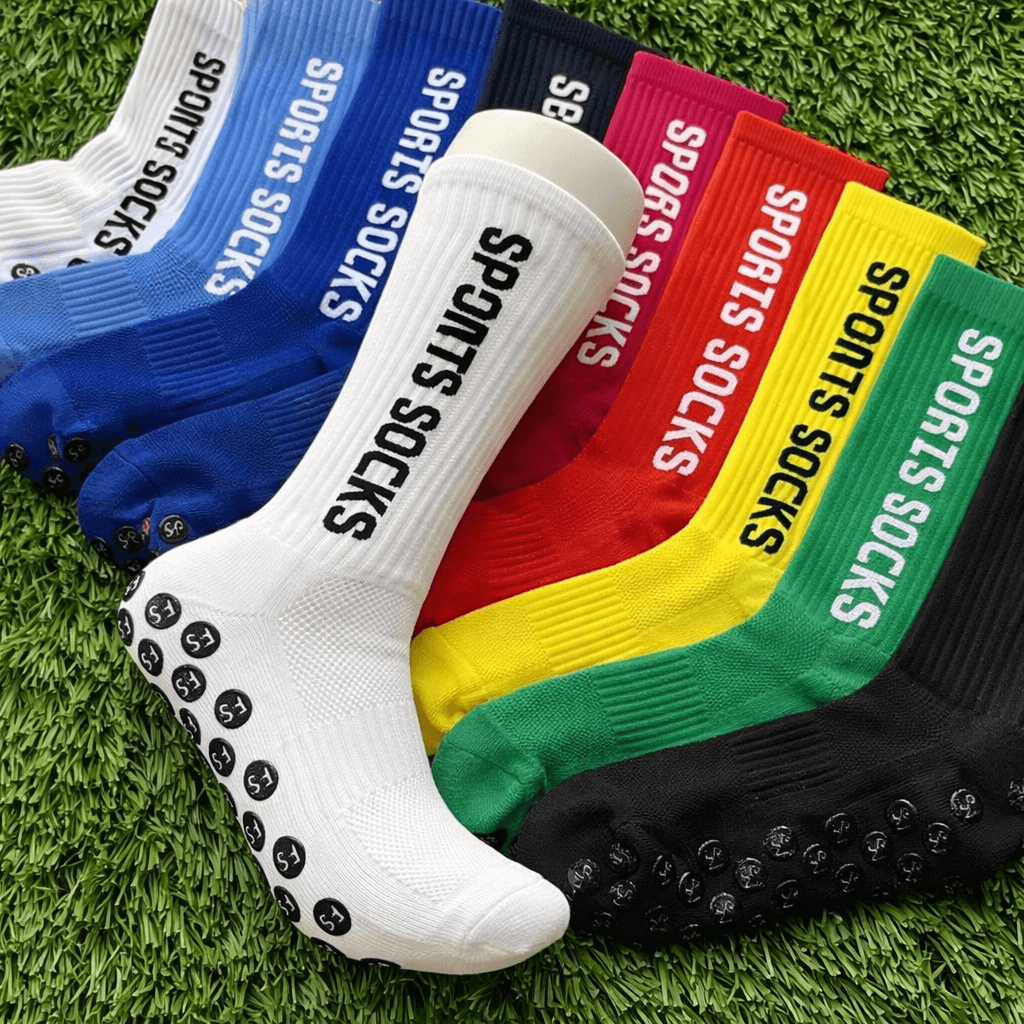 custom sports socks manufacturer colorful athletic socks with silicone grip patterns
