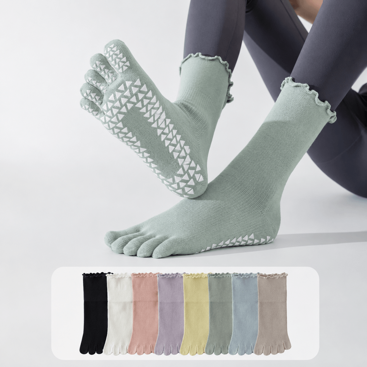Physical therapy non slip socks for rehab training, Pilates, and recovery exercises