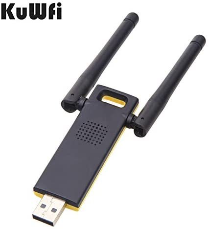 KuWFi USB Wireless Adapter AC 1200mbps USB WiFi Adapter Dual Band USB WiFi Adapter for Faster WiFi-Wireless Adapter for Desktop and Laptop-1200Mbps Du