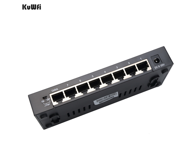 KuWFi 8Port Gigabit Switch Ethernet Smart Switcher High Performance1000Mbps Ethernet Network Switch RJ45 Hub Internet Splitter
