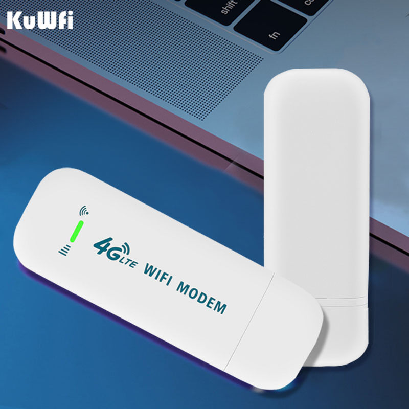 KuWFi Modem 4G WIFI Sim Card 150Mbps Mobile WIFI USB Dongle Wireless Hotspot Network Car LTE Router for PC Desktop Laptop