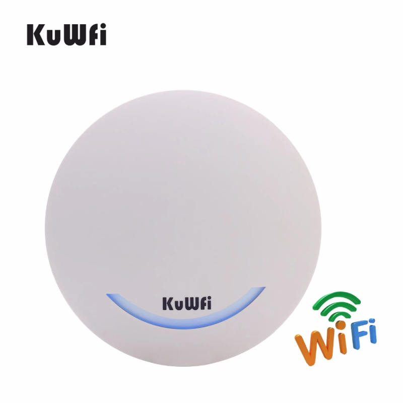 KuWFi 1200Mbps Wireless Ceiling AP 11ac 2.4Ghz &amp; 5.8 Ghz Ceiling-mounted AP Router Access Point with 48V POE Power