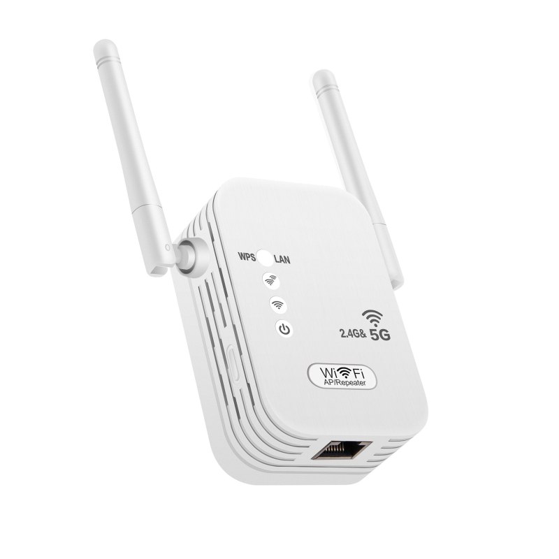 KuWFi 2.4G&amp;5G WiFi Repeater 1200Mbps Wifi Range Extender Wireless Signal Booster Amplifier with 2dBi Omnidirectional Antenna LAN