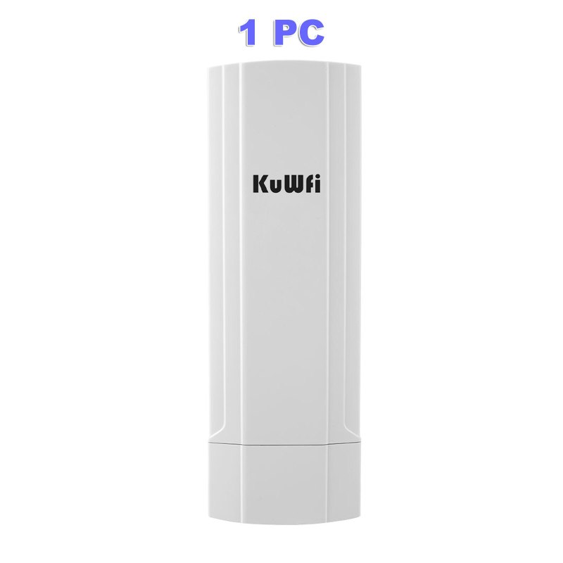 KuWFi 5.8G WiFi Bridge 300Mbps 3KM PTP Access Wireless Outdoor CPE WiFi Extender 14dBi Antenna 2*100M LAN RJ45 Port 24V PoE