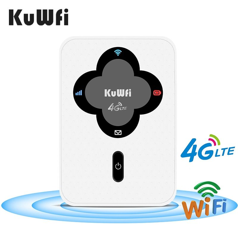 KuWFi Unlock 4G Router Mini 150Mbps Wireless Pocket Wifi Router Portable Mobile WI-FI Hotspot Routers Modem With SIM Card Slot