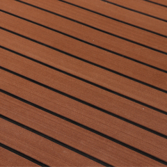 Marine UV-resistant Faux Teak Sheet Foam Boat Flooring Dark Brown & Black
