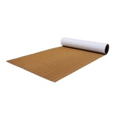 Marine UV-resistant Faux Teak Sheet Foam Boat Flooring Light Brown & White