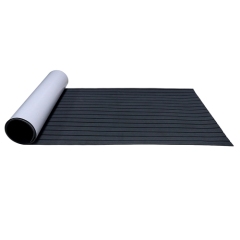 Marine UV-resistant Faux Teak Sheet Foam Boat Flooring Dark Grey & Black